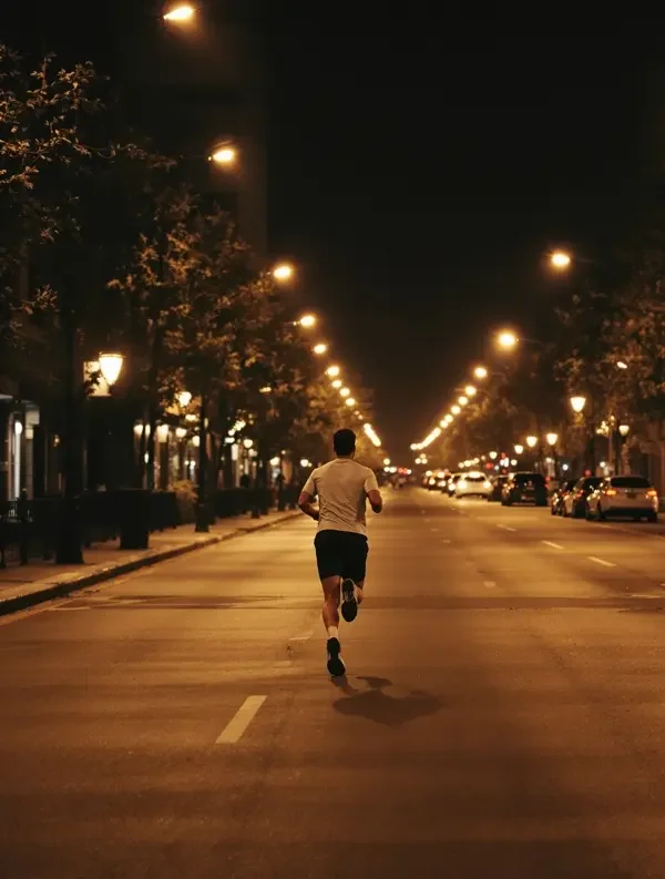 城市夜跑的人 - 夜晚随笔 - 色多多